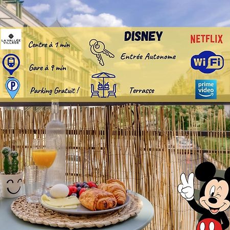 Le Bleu, Tres Bien Situe 1Mn Centre Commerciale, Disney Parking Gratuit Serris Zewnętrze zdjęcie